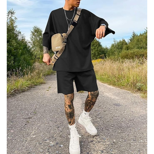 Ropa Deportiva Unisex Premium 100% Algodón, Personalizable, Verano, Diseño Sólido Reversible, Traje Deportivo Ligero, Transpirable, Ecológico, Plus - Product Image 4