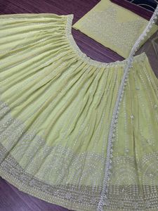 Nouveau designer de mariée Lehengas Choli avec broderie et séquence de travail Dupatta vêtements indiens et pakistanais - Product Image 5