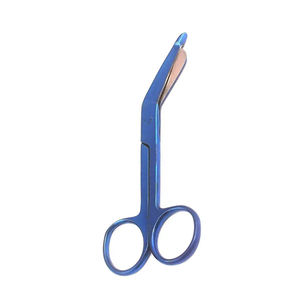 Ciseaux de chirurgie enduits de couleur bleue 115mm ciseaux de salle de chirurgie chirurgicale professionnels droits en acier inoxydable - Product Image 5