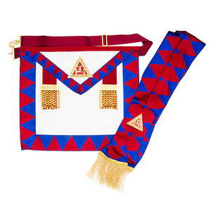 Royal Arch Chapter Masonic <b>Apron</b> | Premium Quality Hand Embroidered Lambskin <b>Apron</b> Gold Bullion <b>Work</b> | Custom Logo Customizable - Product Image 4