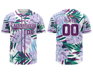 Camiseta de béisbol y sóftbol con logotipo personalizado, camisetas lisas a precio barato para hombre, ropa deportiva por sublimación para hombre, opción de talla grande, Color azul - Product Image 1