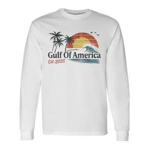 Camiseta Retro Vintage de Manga Larga con Diseño del Golfo de Estados Unidos Producto Promocional Premium 2025 - Product Image 1