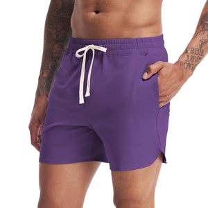 Pantalones cortos de chándal de hombre lisos simples de Color sólido púrpura Venta caliente Precio bajo Ropa de verano Pantalones cortos de hombre - Product Image 5