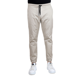 Pantalones italianos de algodón estilo Etiqueta Privada cintura elástica coulisse elástico en la parte inferior 98% algodón 2% EA - Product Image 1