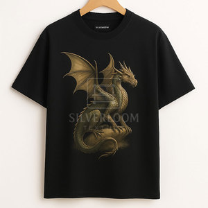 Venta al por mayor 100% algodón camiseta de gran tamaño para los hombres con personalizado DTG impreso | Streetwear Loose Fit moda hombres camiseta - Product Image 2