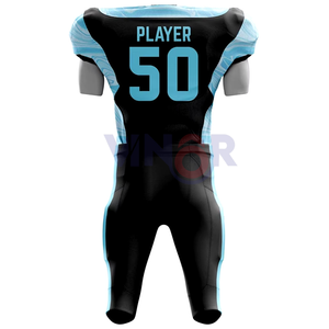 Uniforme de fútbol americano sublimado personalizado de alta calidad, el mejor diseño corto, números de logotipo de equipo, servicio OEM disponible para conjuntos - Product Image 3