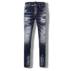 Wholesale KATBROS INDUSTRY OEM Custom Made High Quality Skinny Fit HIGH STREET Winter Distressed Blue Ripped <b>Stretch</b> Pants <b>Men</b> - Product Image 1