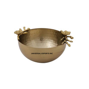 Metal Gold Hammered Chocolate Bowl Premium Quality handmade <b>Sweet</b> Bowl Latest Arrival Designer Metal Chocolate Bowl - Product Image 1