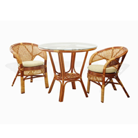 Auténticas sillas de comedor de ratán indonesio diseño tropical muebles de jardín al aire libre para Parque y patio