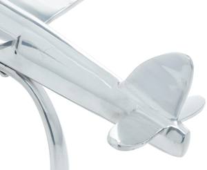 DecMode, escultura de avión plateada, decorativa de Metal figurita, escultura decorativa de avión de Metal de aluminio, decoración del hogar - Product Image 5