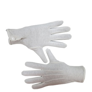Prix de gros Gants d'inspecteur confortables en PVC noir coton fourchette à pois interlock durable pour un usage quotidien adhérence améliorée - Product Image 1