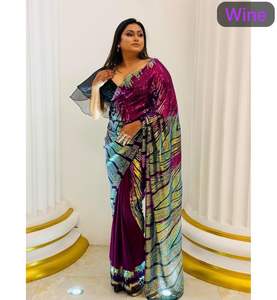 บอลลีวูดเทรนด์ Hina Khana บล็อกบัสเตอร์ซารีที่มีการออกแบบเลื่อมสีดำสำหรับงานปาร์ตี้ - Product Image 5