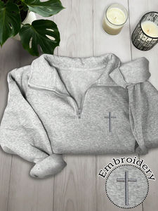 Sudadera con capucha de lana de color sólido con media cremallera personalizada para mujer, sudadera de lana gruesa y cálida para mujer - Product Image 3