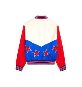 Blouson Bomber en Satin Personnalisé pour Homme, Col Mandarin, Boutons, Style Universitaire, Couleurs Unies Hiver - Product Image 2