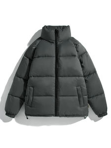 Veste d'hiver personnalisée pour hommes col montant fermeture éclair complète vêtements décontractés manteaux de haute qualité veste rembourrée pour hommes - Product Image 2