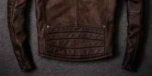 Veste d'hiver en toile marron pour homme, respirante, écologique, style streetwear, effet vieilli, café racer pour homme - Product Image 5