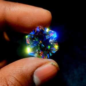 Mente que sopla forma piedra preciosa de cuarzo místico Multi fuego piedra preciosa de cuarzo místico cuarzo suelto para la fabricación de joyas tamaño de elección múltiple - Product Image 3