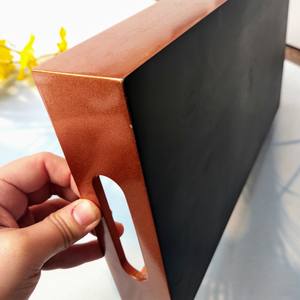 Vitrapro-bandeja con logotipo personalizado con mango, pintura lacada, bandeja decorativa artesanal, venta al por mayor de fábrica - Product Image 4