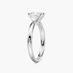 Bague de fiançailles en diamant de laboratoire taille coussin allongé de 1,00 carat, sertie solitaire, or massif 14 carats, bague de mariée classique pour femme - Product Image 2