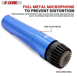 Kit de micros de batterie 5Core, 9 pièces, micros dynamiques pour grosse caisse, tom et caisse claire, ensemble de micros pour instruments - Product Image 4