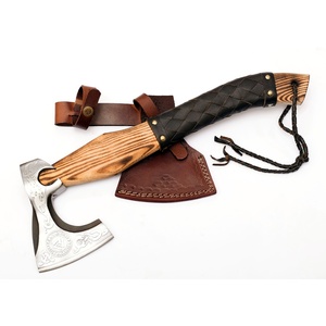 Jexmoo Custom 19" Bearded <b>Axe</b> Handmade Carbon Steel Rosewood <b>Handle</b> Industrial/DIY Grade Tomahawk Outdoor Tool Father's Day Gift - Product Image 4
