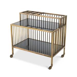 Carrito dorado de lujo de forma ovalada para servir bebidas, carrito de bar, Metal, vidrio, café, cocina, Bar, artículos de cocina - Product Image 4