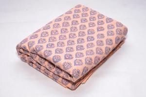 Tissu en pur coton 100% avec motif floral imprimé de blocs de main indiens pour la décoration intérieure Robe pour femme disponible dans les tailles de cour - Product Image 2