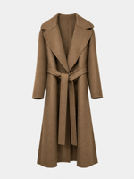 Manteau en cachemire de luxe pour femmes, surdimensionné, respirant, doublure en soie écologique, double face