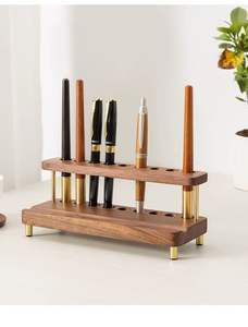 Porte-stylo en bois de style équilibré, fabrication artisanale, qualité supérieure, vente en gros en usine - Product Image 2