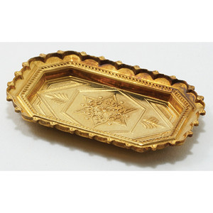 ถาดเสิร์ฟพร้อมขอบเชือกสำหรับตกแต่งถาดเสิร์ฟเคลือบทอง - Product Image 5