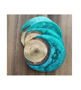 Simple Design Wooden Acacia & Resin coaster with Handicraft Home Decorate Solid coaster at <b>Cheap</b> Price - Product Image 1