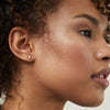 Boucles d'oreilles pendantes et clous en or rose plaqué or blanc et jaune tendance avec des perles de diamant pour les femmes élégantes - Product Image 2