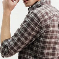 Chemise en flanelle brossée personnalisée 220 GSM pour homme, shacket uni 100% coton respirant, écologique, anti-boulochage, anti-UV, manches longues