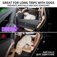 Funda Protectora para Asiento de Coche para Perros, en Tamaños Grande y Pequeño, con Base de Soporte para Sedanes, SUVs, Camionetas y Viajes