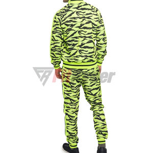 Nuevo diseño 2024 poliéster hombres chándales EE. UU. tamaño pulóver Flare pantalones de chándal Full Zip Hoodie OEM secado rápido y transpirable - Product Image 5