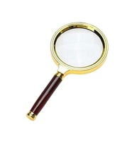 Wholesale Brass-Made Wooden Short Handle Magnifier for Book Reading and Gifting Usage
