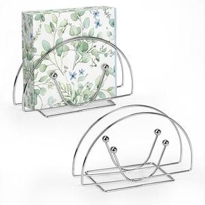 ที่ใส่ผ้าเช็ดปากแบบหรูหรา ดีไซน์ลวดโค้งทันสมัย ​​ฐานมั่นคง ใช้งานง่าย ที่จัดระเบียบบนโต๊ะที่มีสไตล์สำหรับบาร์ ร้านกาแฟ และบ้าน - Product Image 1