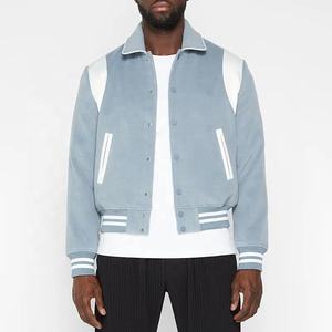 Blouson aviateur personnalisé avec poches en laine pour hommes Blouson aviateur personnalisé avec impression en gros léger et respirant à la mode - Product Image 3