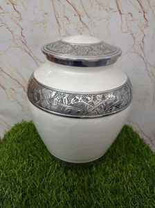 Urnas humanas de la mejor calidad, hermosa urna de cremación blanca para adultos para cenizas humanas, urna de cremación hecha a mano, olla a la venta - Product Image 3