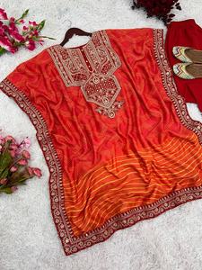 Nouvelle arrivée 2024 Robe de fête islamique de luxe pour adultes en soie chinoise pure brodée Salwar Kameez Design ethnique moderne pour - Product Image 5