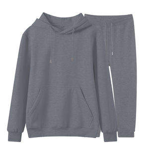 Custom Fitness Pullover <b>Plain</b> Sweatsuit Gym Pant Jogging Sets Cotton <b>Plain</b> Sweatshirts Unisex <b>Hoodies</b> Set 2026 - Product Image 3