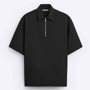2025 nouvelle meilleure vente hommes fermeture éclair Polo col tenue décontracté Polo t-shirt à manches courtes pour hommes vêtements coton grande taille - Product Image 1