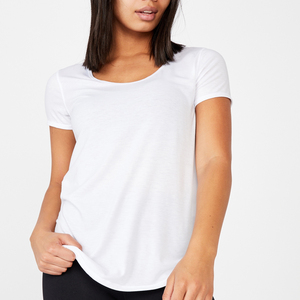 Camisetas cortas de impresión personalizada de gran venta, camisetas pesadas de alta calidad, camisetas en blanco de punto liso para mujer - Product Image 5