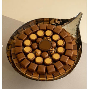 Plateau à chocolat en métal de qualité de luxe Plateau argenté au design fantaisie Porte-chocolat et bonbons pour les fêtes de mariage Plateau de vaisselle de table - Product Image 3