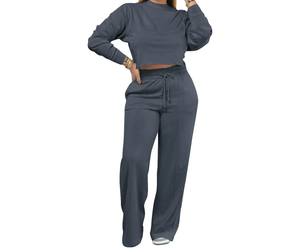 <b>Women's</b> Casual Winter Clothing Sets Breathable Pullover <b>Top</b> & Pants Solid Color <b>Warm</b> 2Pcs Suits Tracksuit Outfit - Product Image 6