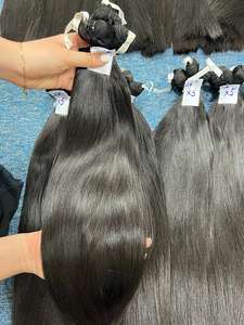 ผมแท้แบบเป็นมัด ไม่มีส่วนผสมของผมสังเคราะห์ ผมตรงแบบธรรมชาติ ผมเวียดนามแท้ เรียงเส้นผมตามแนวเดียวกัน สำหรับต่อผม - Product Image 4