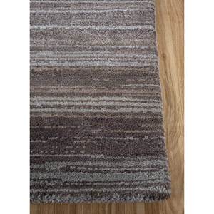 พรมขนสัตว์ถักมือลาย Kavi ผสมไหมไผ่ สีเบจและสีน้ำตาลโทนอ่อน ลายแบบนามธรรม รูปทรงสี่เหลี่ยมผืนผ้า สำหรับห้องนั่งเล่นวัยรุ่น - Product Image 4