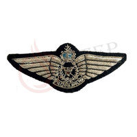 Badges et patchs de conception OEM entièrement fabriqués à la main avec un Badge d'ailes métalliques