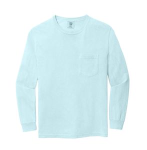 Camiseta de algodón 100% con anillo hilado de EE. UU. para hombre, Camiseta holgada de manga larga con bolsillo y puños acanalados transpirables con estampado personalizado para adultos - Product Image 5