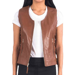 Veste en cuir de vachette de haute qualité, vente en gros d'usine, imperméable, respirante, nouvelle mode pour femmes, grande taille, motard - Product Image 2